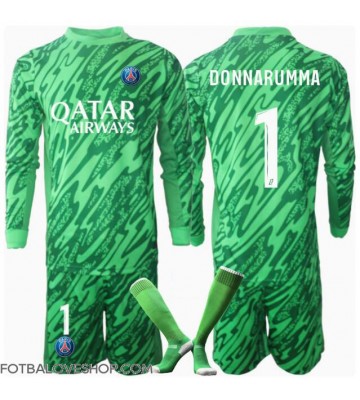 Paris Saint-Germain Gianluigi Donnarumma #1 Brankářské Dětské Domácí Dres 2024-25 Dlouhý Rukáv (+ trenýrky)